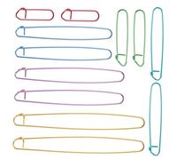 12 Pcs Stitch Holder Set Aluminium Knitting Stitch Holders for Yarn Crochet DIY Knitting Craft, 6 Size