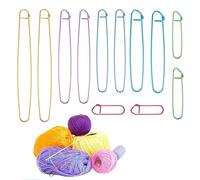 12 pcs Stitch Holders, Stitch Holder SetStitch Holder Set, Aluminum Stitch Holders, for Blankets Scarves Quilts Other Knitting Project Crochet Projects (Random Color)
