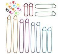 12 Pcs Stitch Holders, Stitch Holder SetStitch Holder Set, Aluminum Stitch Holders with 20 Stitch Marker Crochet for DIY Knitting Notions Crochet Needle Hooks Craft