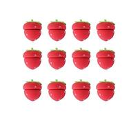 12 Pcs Strawberry Sponge Hair Curlers Foam Soft Round Sponge Balls Curlers Bun Tool Ceb Useful and Practical (Red)