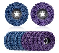 12 Pcs Strip Discs Stripping Wheel 115mm 4.5 Inch Paint Stripping Discs for Angle Grinder, Durable Poly Rust Remover Stripping Wheel Set for Quick Angle Grinder Clean Scaling Corrosion (Blue & Purple)