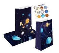 12 Pcs Stunning Space Themed Gift Box Set with 2 Captivating Designs, Showcasing Galactic Scenes and Solar System Planets, Premium Present Packaging for Givers on Various Celebratory Occasions