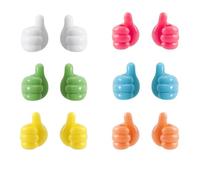 12 pcs suction cup hooks,No Drill self adhesive cable clips desk cord management tidy office home desktop Bathroom gadget Removable adjustable Thumb Cables Holder trunking tool,for USB Charging