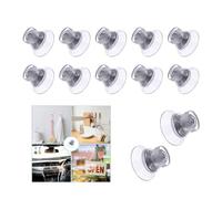 12 PCS Suction Cups, 25mm Clear Suction Pads Plastic Sucker Pads, Suction Holder with Knurled Nut Window Suckers for Glass Mirror, Window, Wall, Door and Other Smooth Flat