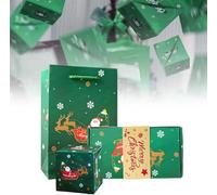 12 Pcs Surprise Gift Explosion Box for Money, Christmas Surprise Gift Box, Folding Bouncing Green Envelope Gift Box, Pop-Up Money Gift Boxes for Cash, Christmas Money Box for Birthday Anniversary