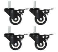 12 pcs Swivel Casters with Brakes 50 mm
