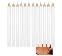 12 Pcs Tailors Chalk, Fabric Pencils Sewing Marking Pencil, White Water Soluble Fabric Marker Chalk Pen For Quilting Dressmaking Embroidery Diy Craft Washable Marking Tools For Tailors Adults