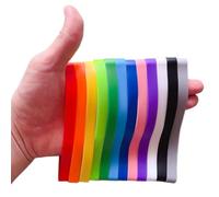 12 Pcs thickened Large Silicone Rubber Bands 6 Inch Heavy Duty Rubber Bands 12 Different Colors Extra Big Thick Strong Elastic Wide Stretchy Jumbo Assorted Multi Color for Notebook Outdoor Office