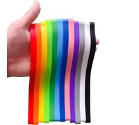 12 Pcs Thickened Large Silicone Rubber Bands Heavy Duty Rubber Bands 12 Different Colors Extra Big Thick Strong Elastic Wide Stretchy Jumbo Assorted Multi Color for Notebook Outdoor Office Supplies