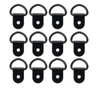 12 Pcs Tie Down Anchor, D Rings Heavy Duty Hook Load Anchor Trailer, Van Hooks for Truck, Trailer, Camper, Warehouse, Boat, Cargo Control & Surface Mount(Black)