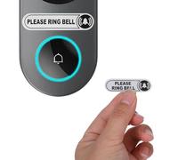 12 PCS Tiny Please Ring Bell Sticker, Silver PVC Waterproof Sticker Set, Please Ring Doorbell Sign 4 Sizes, Durable and Scratch-Resistant, Perfect for Doorbell and Reminder Signs