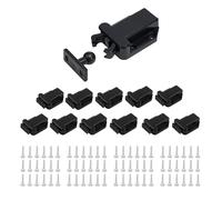 12 Pcs Touch Release Catch for Cupboard, Push to Open Cupboard Latches, ABS Push Latch for Cupboard and Drawer for Furniture cabinets