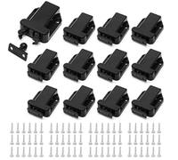 12 Pcs Touch Release Catch Latch Cupboard,Push to Open Door Catches for Cupboards and Drawers Durable ABS Push to Open Latch Mechanism,for Cabinet, Wardrobe, and Bookcase Doors