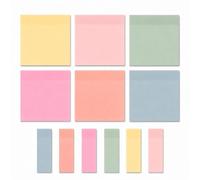 12 Pcs Transparent Sticky Notes, Colourful Adhesive Removable See Through Sticky Notes