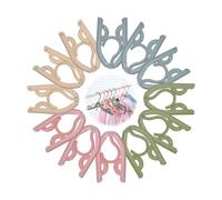 12 Pcs Travel Hangers Folding Clothes Hangers, 4 Colors Portable Plastic Clothes Coats Hangers Non-Slip Folding Foldable Space Saving Coat Hanger for Home,Hotel,Travel,Camping