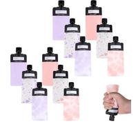 12 Pcs Travel Pouches for Toiletries Set, Portable Fluid Packing Bags Portable Travel Fluid Makeup Packing Bag for Toiletries Lotion Container Makeup Pouch Accessories Shampoo