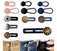 12 Pcs Trousers Button Extender Set, Flexible Waist Extenders, Adjustable Waistband Expansion for Pants, Trousers, Dress and Jeans, No Sewing Required, Find Your Fit Set