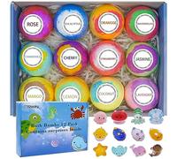 12 pcs TTRWIN Bath Bomb Gift Set,with Surprise Toys Inside, Organic and All Natural Ingredients Bubble Bath Bombs Fizzes Spa Ideal Birthday Easter for Boys & Girls