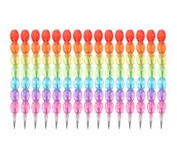 12 Pcs Unique Design Multi Colour Brick Non-Sharpening Stack Pencil Set