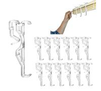 12 Pcs Valance Clips 2.5 Inch Clear Blind Clips Hidden Retainer Holder Window Blind Clips Replacement for Faux Wood Horizontal Vertical Blinds Accessories