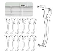 12 Pcs Valance Clips for Blinds 2.5 inch Valance Clips for Horizontal Blinds, Clear Plastic Hidden Valances Clip Replacement for Wood or Faux Wood Window Blind Valances Retainer Holder