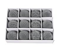 12 Pcs Velvet Christmas Balls Hanging Ornaments Set,Flocked Christmas Balls,Shatterproof Plastic Flocked Christmas Balls Xmas Decorations Festival Holiday Party Decor(Grey)