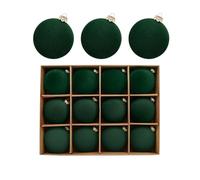 12 PCS Velvet Christmas Baubles, 60mm Burgundy Christmas Baubles,Shatterproof Christma Hanging Balls Sets with Loop for Lawn Yard Holiday Decor (B-4)