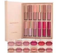 12 Pcs Velvet Matte Liquid Lipstick Set | Waterproof, Long-Lasting, Quick-Drying & Non-Stick Cup | Nude & Bold Lip Stain Kit for Women & Girls