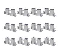 (12 pcs) vidaXL 4/8/12x Firewood Stacking Aids Steel Silver Firewood Storage Holder