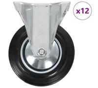 (12 pcs) vidaXL Fixed Casters Trolley Moving Wheels Furniture Caster Trolley Caster