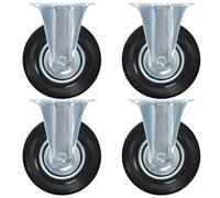 (12 pcs) vidaXL Fixed Casters Trolley Moving Wheels Furniture Caster Trolley Caster