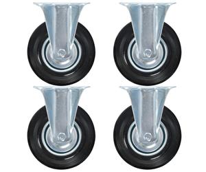 (12 pcs) vidaXL Fixed Casters Trolley Moving Wheels Furniture Caster Trolley Caster