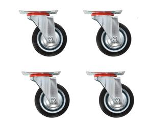 (12 pcs) vidaXL Swivel Casters Trolley Moving Wheels Furniture Caster Trolley Caster