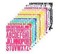 12 PCS Vinyl Letter Stickers Large, Colorful Stick On Letters A-Z, Alphabet Stickers 1 Inch & 2Inch for DIY, Scrapbook Accessories, Mailbox, Water Bottles Cup, Window and Cars