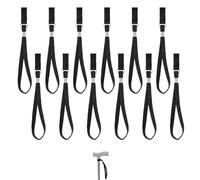 12 PCS Walking Stick Wrist Straps,Black Walking Stick Strap Wrist,Essential Wrist Loops for Walking Stick Accessories, Walking Stick Holder Wrist Strap for Enhanced Support,Gifts for Elderly