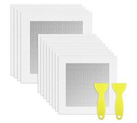 12 Pcs Wall Repair Patch, 6" & 4" Self Adhesive Plasterboard Fibreglass Mesh Wall Patches Plaster Repair Kit Wall Hole Filler Patch, Drywall Repair Kit for Cover Cracks Fixing Graffiti Peeling