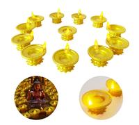 12 PCS Water Sensor LED Diya for Diwali Decoration,Battery Operated Candles,Gift for Pooja,Religious Temple,Home Decor Festivals