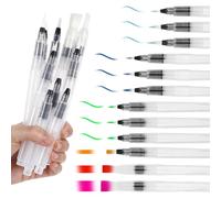 12 Pcs Watercolor Brush Pens, Refillable Water Color Brushes Pen Set Premium Leakproof Watercolor Paint Pens for Waters Color Painting Artists Calligraphy