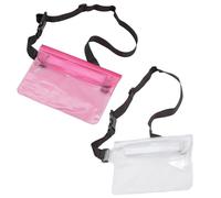 12 Pcs Waterproof Fanny Pack, Large PVC Phone Pouch with Triple Seal, Adjustable Waist Strap, Touch Friendly, Sandproof Underwater Waist Bag for Swimming and Boating, Clear View, Multiple Colors