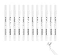 12 PCS White Gelly Roll Pens, Whites Gel Pen, White Gel Pens, Highlight Whites Rollerball Pens for Black Paper, Sketching, Drawing, Illustration, Taking Notes