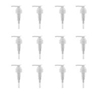 12 Pcs White Plastic Soap Dispenser Pump Replacement Lotion Pump Heads for 24/410 Threaded Neck Bottles Compatible with Soap Lotion Shampoo Liquid Hand Wash Dispensers