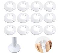 12 PCS White Radiator Pipe Covers - Small Radiator Caps and Collars for 15mm Water Pipes