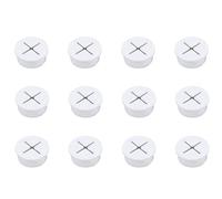 12 Pcs White Rubber Grommets 25mm Cable Cord Grommet Desk Grommets Wire Hole Cover Cable Management for Office Home Computer Desk