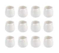 12 PCS White Small Porcelain Milk Jug, 50ml Mini Creamer Pitcher, Reusable Fingerprint Gravy Jug for Coffee, Milk and Sauces