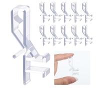 12 Pcs Window Blind Clips, 1-7/8 Inch Clear Plastic Valances Clips, Hidden Channel Valance Clip for Horizontal Window Blinds, Hide Retainer Holder