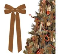 12 pcs Wine Red Velvet Bows with Twist Ties for Christmas Tree Decorations Decorative Bows Xmas Decor Garland Wreath Ornament, Velvet Christmas Tree Bow Ribbon Bow for Trees Home Party Front Door Bro