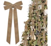 12 pcs Wine Red Velvet Bows with Twist Ties for Christmas Tree Decorations Decorative Bows Xmas Decor Garland Wreath Ornament, Velvet Christmas Tree Bow Ribbon Bow for Trees Home Party Front Door Lig