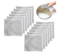 12 Pcs Wire Dishwashing Rags for Wet and Dry,Multipurpose Double Layer Dish Clothes for Kitchen Dishes, Sinks, Counters and Stove Tops(size:12pcs)