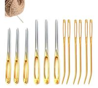 12 Pcs Wool Needles for Sewing Up Knitting Set, Sewing Accessories Knitting Needle Set, Large Eye Darning Needles for Wool, Darning Wools Suit to Sewings Sweaters, Knittings DIY Crafts