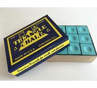 12 pcs World famous Triangle green Snooker Pool Chalk in genuine Triangle Box, not loose
